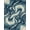 Navy Blue Teal Cream, Pattern 2, variant on ODIKA Long Abstract Brushstroke Interlocking Wave Motif Accessories Navy Flowing Pet Friendly & Kids Safe Play for Playroom, Bedroom, Reading Nook