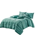 thumbnail image 2 of HGMart Bedding Comforter Set Bed In A Bag - 7 Piece Luxury POLLY yarn dyed Bedding Sets - Oversized Bedroom Comforters,Green, Queen, 2 of 5