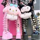 thumbnail image 3 of Botas Punk para mujer, Cosplay, cuñas de plataforma de tacón alto para mujer, botas altas con hebilla gótica, botas de cuero de tubo largo para mujer, 3 of 5