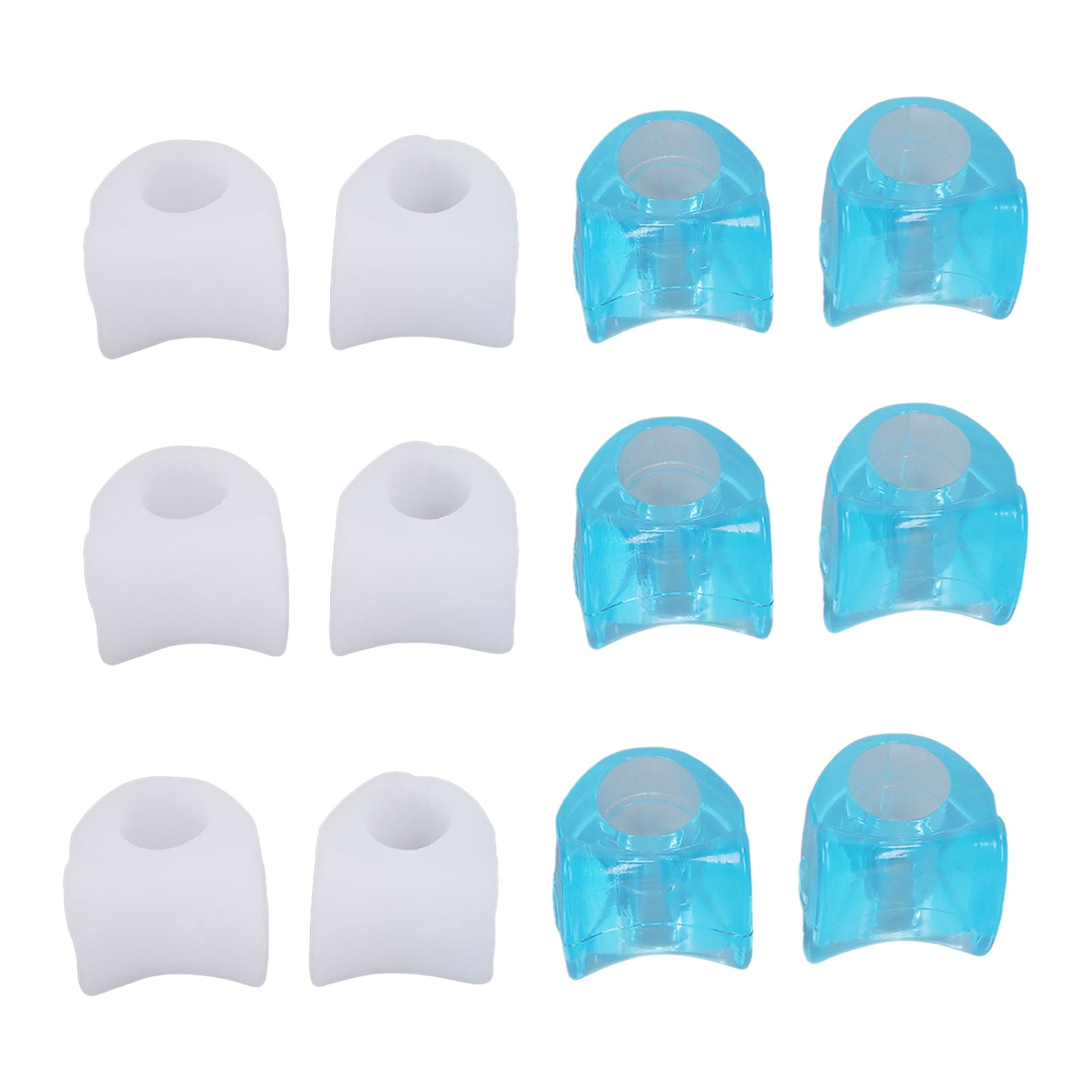 Toe Spacers Separators, Reduce Friction 6 Pairs Blue White Silicone Toe