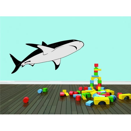 Do It Yourself Wall Decal Sticker Shark Black & White 15×40 Do It Yourself Wall Decal Sticker Shark Black & White 15×40