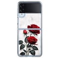 thumbnail image 1 of MUNDAZE Samsung Galaxy Z Flip 4 White Marble Red Roses Double Layer Phone Case Cover, 1 of 6