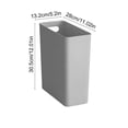 thumbnail image 3 of WEXOPE Narrow Slit Garbage Bin with Handle, Slim Plastic Trash Can for Kitchen Bathroom Bedroom, Space Saving Waste Basket for Home Storage,Gray, 3 of 6