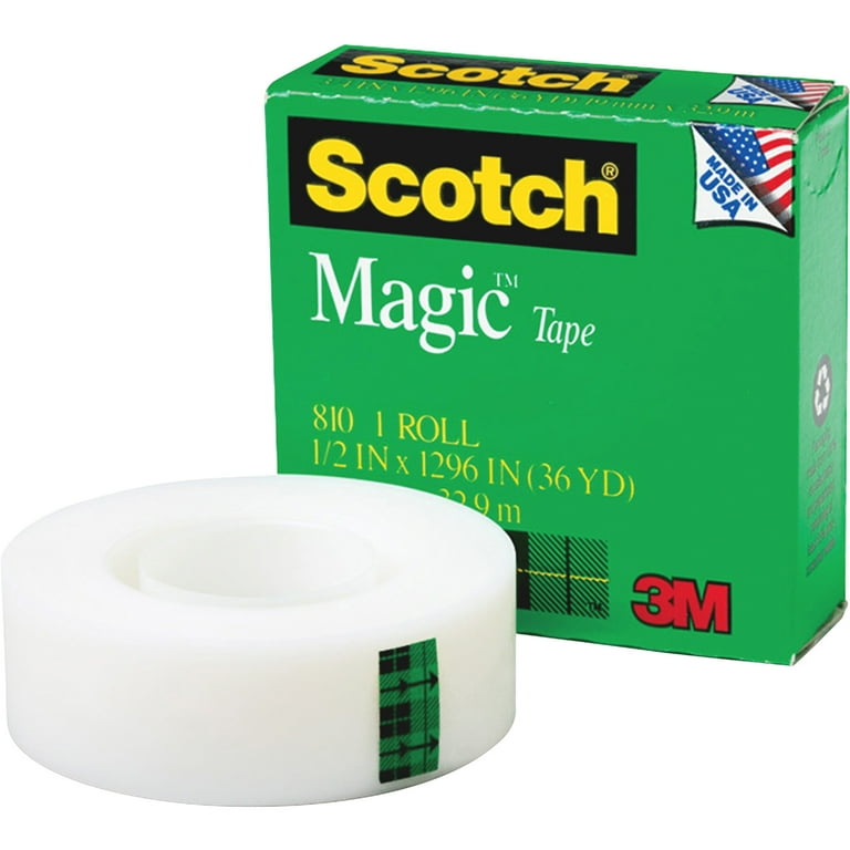 Scotch, MMM810121296PK, Magic Tape, 12 / Pack, Clear