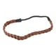 thumbnail image 4 of Diadema elástica trenzada de moda, clásica, ancha, sintética, accesorio de belleza para mujer (café), 4 of 6
