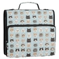 thumbnail image 5 of FORMRS Zipper Binder with Shoulder Strap 2-inch Ring 500 Sheet Capacity File Bag, Cute Cat Faces, 5 of 5