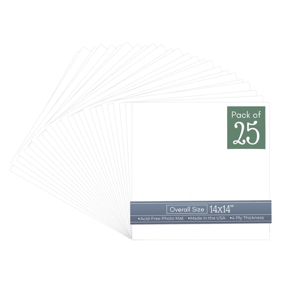 Off White Pebble 14x14 Uncut Art Mat Board - No Opening - 25 Mats