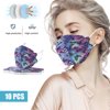 Cotonie Adult Disposable Face Masks 10PCS KF94 Adult's Butterfly Printed Outdoor Prevention Fish Mask Face Masks