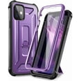 thumbnail image 1 of baomifa-iPhone 11 Étui avec Protecteur d'Écran et Support Antichoc de Qualité Militaire Armure Robuste Double Couche 360 Protection Complète Étui Pare-Chocs pour iPhone 11 6.1 Pouces (Violet), 1 of 4