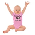 thumbnail image 3 of Worlds Cutest Tax Deduction Baby Humor Romper Boys or Girls Infant Baby Brisco Brands 12M, 3 of 7