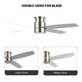thumbnail image 2 of LEDET 52 in. 4-Plywood Blades Nickel and White/Silver Mounted Ceiling Fan with Remote control, 2 of 9