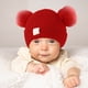 thumbnail image 5 of Lindo gorro de punto para bebé con bordado de doble corazón y doble ovillo de lana | Gorro de invierno suave y cálido para bebés y niños pequeños | Accesorio cómodo y acogedor para recién nacidos, 5 of 5