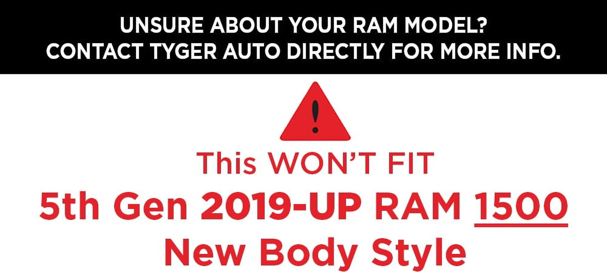 Tyger Auto TG-BP6D80368 TYGER FURY Front Bumper Kit Compatible with 2013-2018 Dodge Ram 1500; 2019-2024 1500 Classic (Excl Rebel & Warlock Trims) Textured Black Rock Crawler