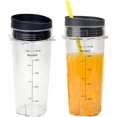thumbnail image 4 of Bidihome Ninja Blender Cups Single Serve 16-Ounce Cup Set with 2 Sip Lids for BL770 BL780 BL660 Professional Blender (Pack of 2), 4 of 4