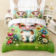 thumbnail image 1 of Juego de Funda Nórdica de Vaca para Niños King Size,Floral Flower Cute Cow Bedding Set for, 1 of 8