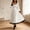 White, variant on Morttic Women's Velvet Square Neck Puff Long Sleeve Lace Trim A-Line Midi Dress Fall Winter Wedding Guest & Holiday Outfit White,S