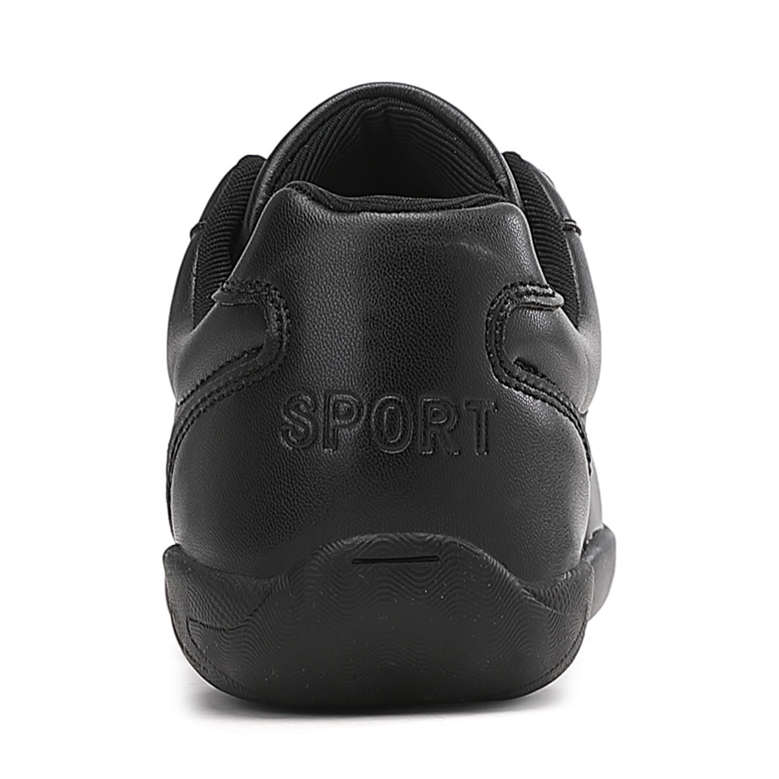 GlideMoves Black Cheer Shoes Girls Jump Tumbling Women Exercise Aerobic Fitness Dance Training Youth School Student Team Athletic Competition Big Kid Size 1.5