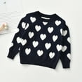 thumbnail image 2 of DHFJKG Toddler Girls Sweater Kids Sweet Heart Graphic Knit Long Sleeve Crewneck Pullover Tops Soft Comfortable Tunic Spring Shirt, 2 of 4