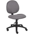 thumbnail image 1 of Boss Office Chaise de Bureau Pivotante à Siège Grand Rembourrée en Tissu, Gris, 1 of 5