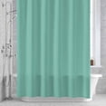 thumbnail image 3 of Solid Color Shower Curtain for Bathroom Decor, Medium Aqua Marine Waterproof Fabric Shower Curtain, 36"x72" Set with 12 Hooks, 3 of 9
