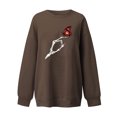 thumbnail image 3 of Blusa de manga larga suelta con cuello redondo y estampado de Halloween para mujer Pompotops FGAJ19553, 3 of 4