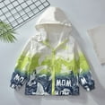 thumbnail image 2 of XEGLSBU Baby Boys' Fall Light Coats & Jackets Boys Windbreaker Jacket with Hood Outdoor Play Printed Pullover Lightweight Jacket for Cold Weather Youth Sports Green Size 10-11 Years, 2 of 6