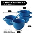 thumbnail image 5 of Bruntmor Set of 4 Large Soup Crocks with Double Handles, 24 oz Blue, 5 of 10