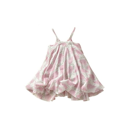 

Diconna Toddler Kids Girls Casual Loose Cami Dress Floral Sleeveless One-Piece Sundress Beach Dress