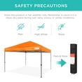 thumbnail image 6 of Best Choice Products 10x10ft Easy Setup Pop Up Canopy w/ 1-Button Setup, Wheeled Case, 4 Weight Bags - Orange, 6 of 10
