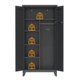thumbnail image 5 of Metal Tool Storage Cabinet, Heavy-Duty Steel Garage Cabinet with Pegboard & Adjustable Shelves, Ample Storage for Garage Warehouse Garden Office Living Room Bathroom Utility Room, 5 of 9