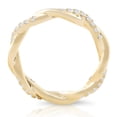 thumbnail image 2 of Pompeii 1/3 Ct Diamond Eternity Petite Twist Vine Eternity Ring 10k Yellow Gold, 2 of 4