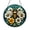Acrylic 3.5 Inch, variant on Colorful Stained Glass Bumblebee Suncatcher for Window, Bee Surrounded by Bright Floral Blooms Round Hanging Decor, Nature Inspired Light Gift