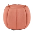 thumbnail image 3 of Convenience Concepts Designs4Comfort Daisy Storage Ottoman with Reversible Tray Lid, Coral Fabric, 3 of 9