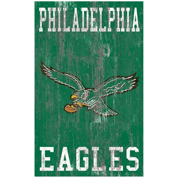 Philadelphia Eagles 11'' x 19'' Heritage Distressed Logo Sign
