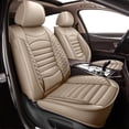 thumbnail image 2 of Seat Covers Custom Fit for Chevrolet/Chevy Bolt 2017-2025 2 Seats Waterproof Leather Car Seat Covers Protectors with Lumbar Support Beige,Front Set(2 Seats), 2 of 11