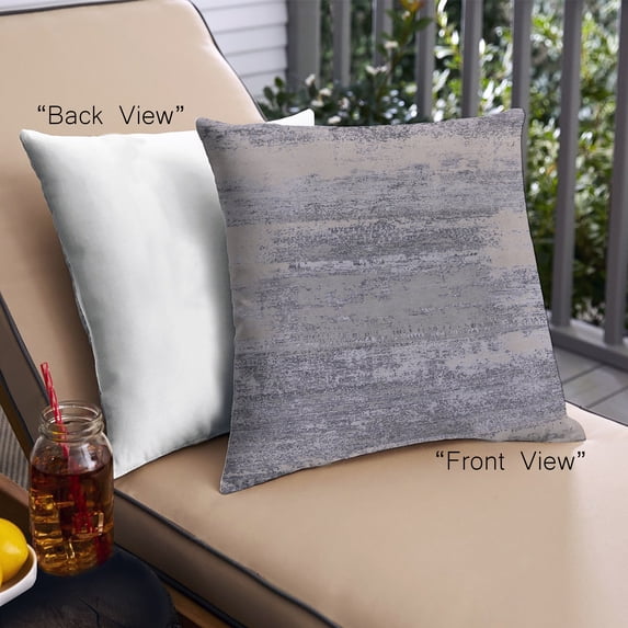 Ahgly Company Outdoor Square Mid-Century Modern Throw Pillow, 18 inch by 18 inch