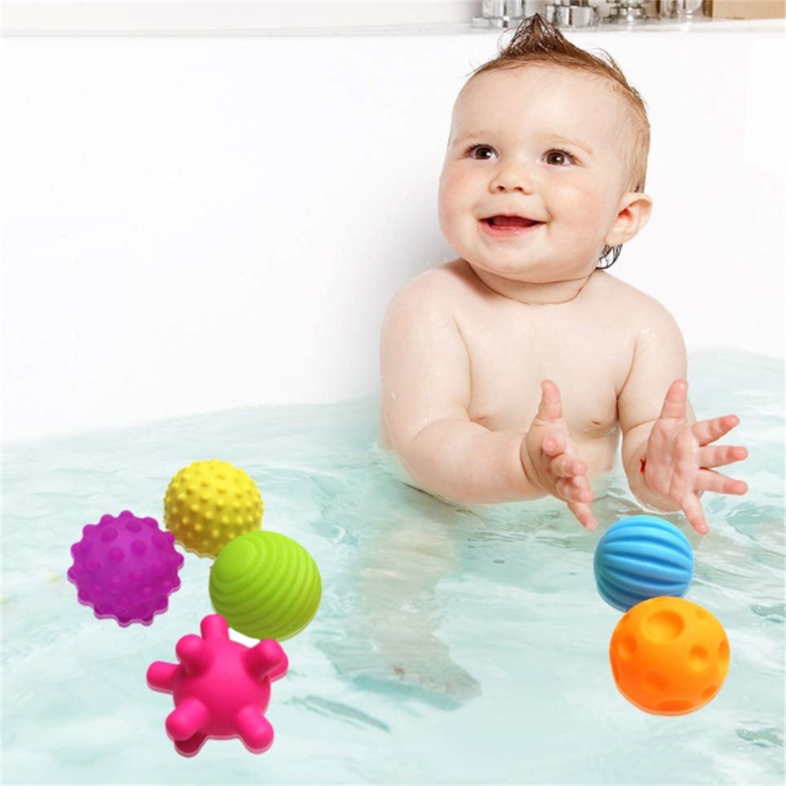 Veeteah Balle Sensorielle Busy - 6 Activités - Fleurs Tournantes - ABS - Dès 3 Mois - Cadeau Éveil
