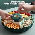 thumbnail image 6 of Pumpkin Shaped Snacks Serving Tray, Wheats Pumpkin Candy Box with Lid Multi Sectional Snack Bowl Trays, Dried Fruit Tray Organizer for Home Holiday(Red), 6 of 6
