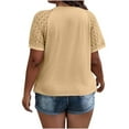 thumbnail image 6 of Neewe Womens Plus Size Round Neck T Shirts Short Sleeve Tops Casual Summer Tshirts Loose Fit Tee L-5X, 6 of 6