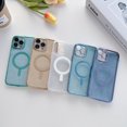 thumbnail image 6 of Decase for iPhone 12 6.1 Inch Ultra Slim Clear Glitter Paper Case, MagSafe Magnetic Charging Shockproof Anti-scratch Cover Case for iPhone 12, Purple, 6 of 6