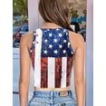 thumbnail image 6 of Color Cosplay American USA Flag Crop Tank Tops for Women T Shirt Patriotic 4th of July Vest Tops GA123-1016 XL, 6 of 7