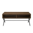 thumbnail image 3 of Desert Fields Roanoke Modern X-Leg Coffee Table, Dark Walnut, 3 of 12