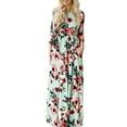 thumbnail image 1 of Tralilbee Nouvelles Robes Maxi Boho pour Femmes Grande Taille, Robes de Plage à Imprimé Floral, Robes Longues de Soirée, Robes de Soleil, Voyage, Fête, 1 of 4