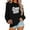 A#Black, variant on Ashyfjp Womens Crew Neck Pullover Tops Solid Tone Soft Fleece Fabric Front Graffiti Letter Print Long Sleeve Everyday Sweatshirts, Size (XS-3XL)
