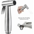 thumbnail image 3 of Doccetta, doccetta WC, kit doccetta WC, kit bagno, set tubo flessibile a parete, doccetta in acciaio inox, utilizzato per bidet, lavabo, WC, cucina, a, 3 of 5