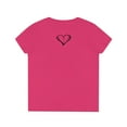 thumbnail image 2 of Blessed, Hand drawn, Heart & Cross, Christian Art on a Ladies V-Neck Shirt., 2 of 3