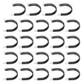 thumbnail image 1 of 24Pcs 50mm(1-15/16") Abrazadera de cable aislada con recubrimiento de goma de acero inoxidable R-Tube Strap Clamp, Negro, 1 of 6