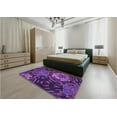 thumbnail image 4 of Ahgly Company Indoor Rectangle Patterned Purple Iris Purple Area Rugs, 7' x 9', 4 of 6
