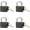 Black, variant on 4 count Small Keyed Padlocks with , Pad Locks,Solid Brass Padlock with Key, Lockers Locks with Same  for Toolbox, Sheds, Storage Unit, Gym, Fence, Lockers Padlocks