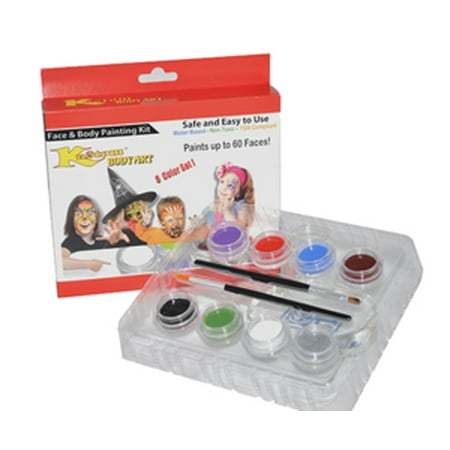 8 Color BOYS Animal FACE PAINT PAINTING KIT Kids Makeup Set by Custom Body